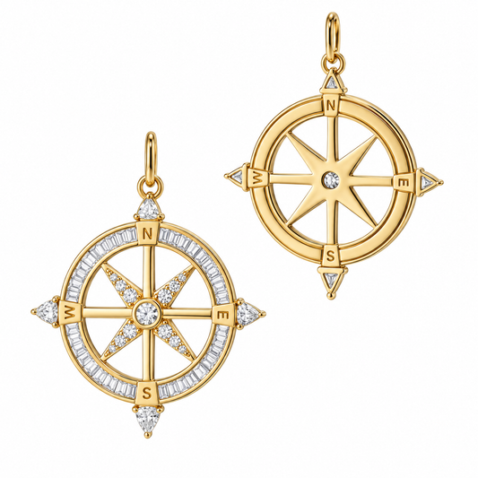 Adventure Diamond Compass Charm by Monica Rich Kosann