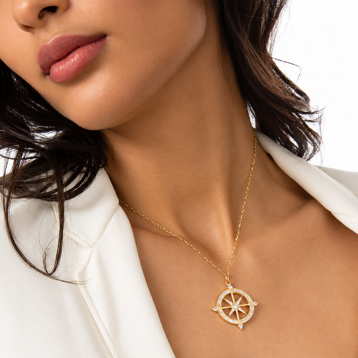 Adventure Diamond Compass Charm by Monica Rich Kosann