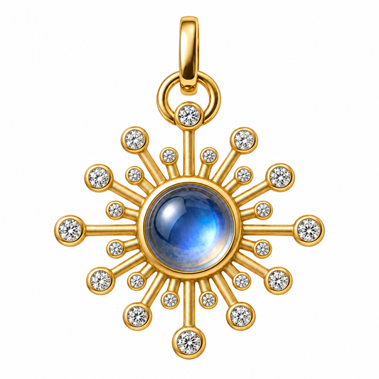 Aurora Moonstone Pendant by Mined + Found