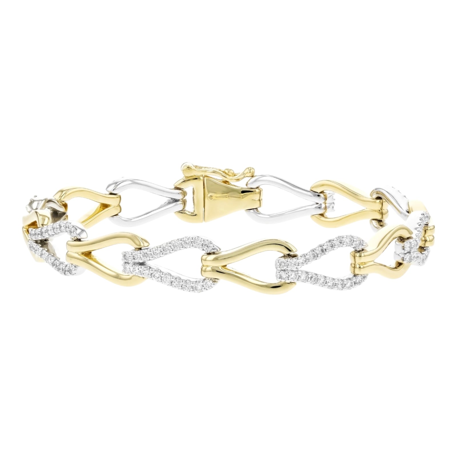 Gold & Diamond Link Bracelet