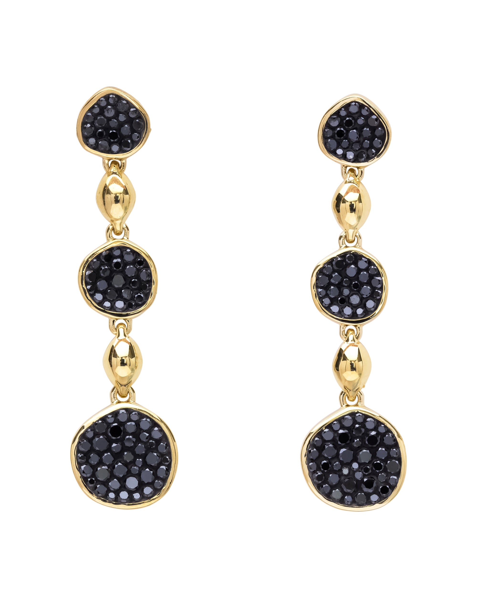 Black Diamond Pebble Drop Earrings by Pleve available at Talisman Collection Fine Jewelers in El Dorado Hills, CA and online. Specs: 1.25 cts black diamonds, 18k yellow gold  