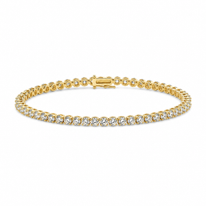Malakan Yellow Gold Diamond Tennis Bracelet