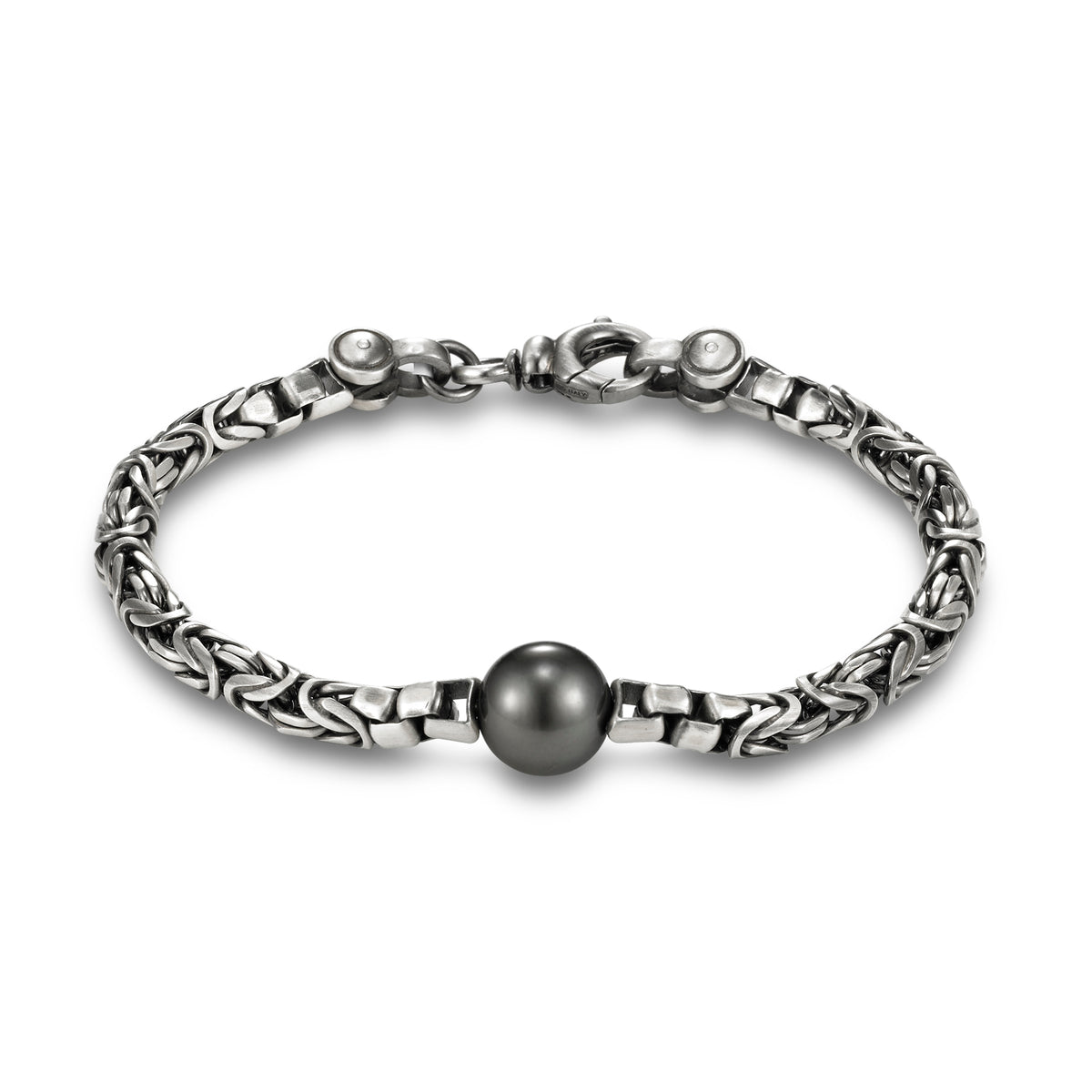 Sorrento Silver Chain Tahitian Pearl Bracelet by Mastoloni available at Talisman Collection Fine Jewelers in El Dorado Hills, CA and online. Rock this statement piece with confidence! Featuring a 11.5-12mm Tahitian pearl, this bracelet is the ultimate addition to your jewelry collection. Plus, at 8.5" in length, it fits comfortably on most wrists. Trust us, this is a must-have! 