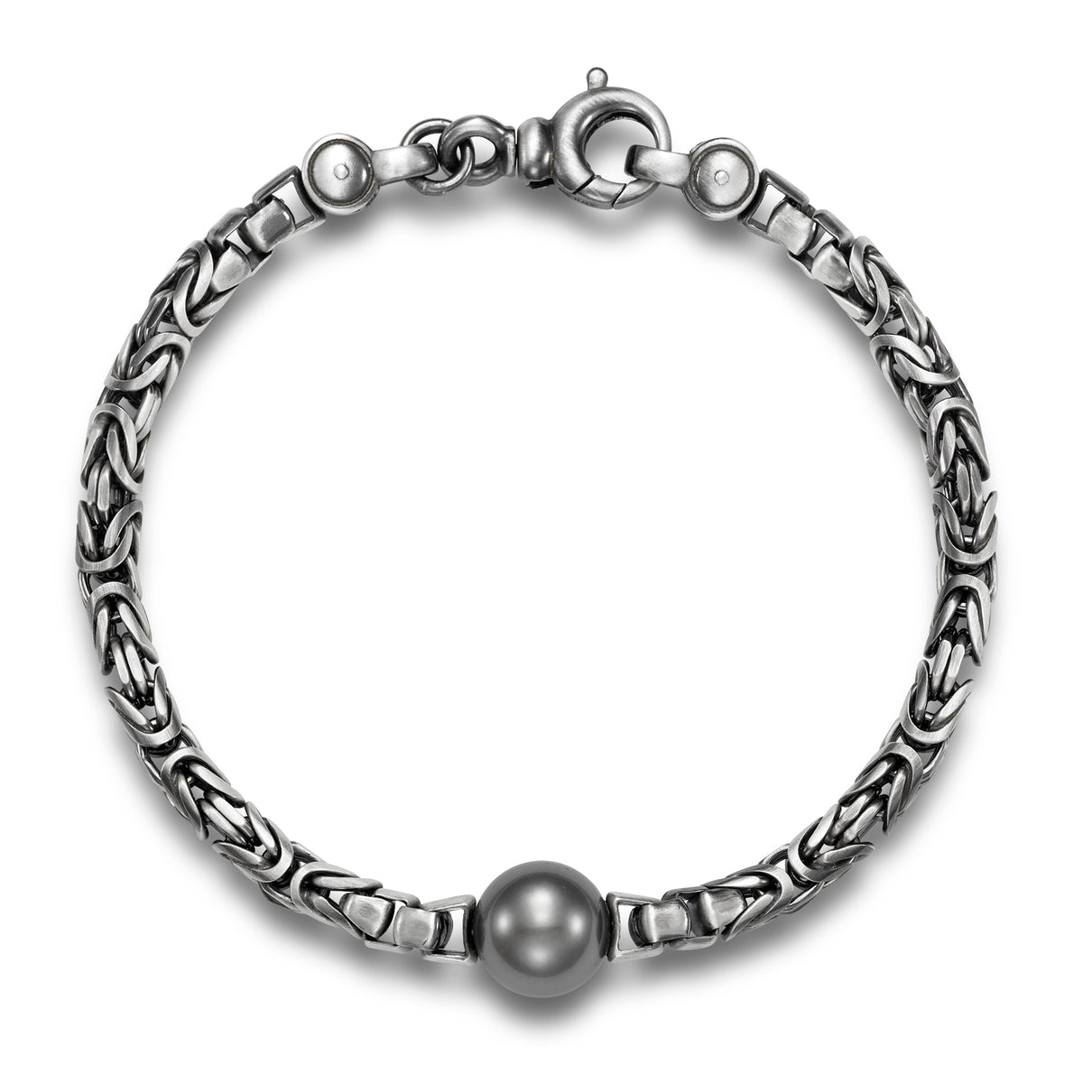 Sorrento Silver Chain Tahitian Pearl Bracelet by Mastoloni available at Talisman Collection Fine Jewelers in El Dorado Hills, CA and online. Rock this statement piece with confidence! Featuring a 11.5-12mm Tahitian pearl, this bracelet is the ultimate addition to your jewelry collection. Plus, at 8.5" in length, it fits comfortably on most wrists. Trust us, this is a must-have! 