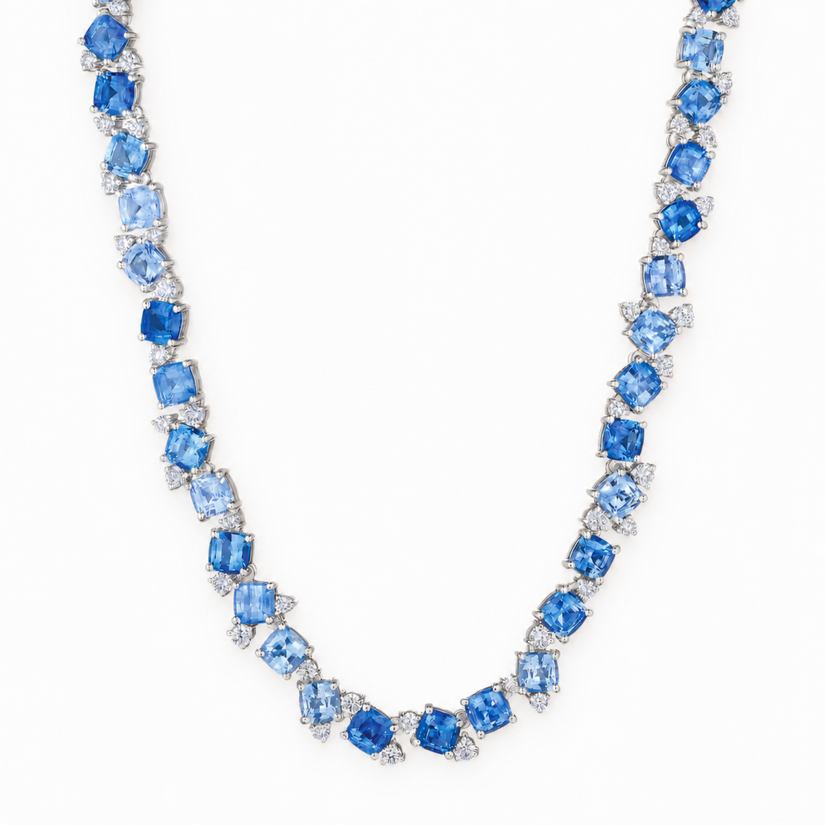 Blue Sapphire Confetti Necklace by Penny Preville