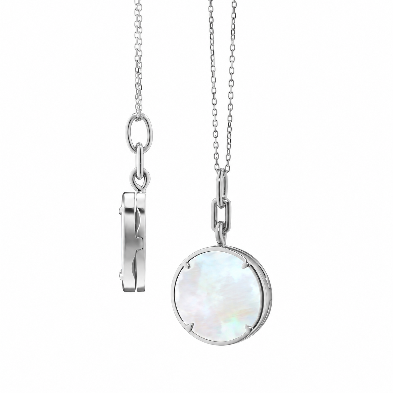 "Brooke" Slim Sterling Silver Locket Necklace by Monica Rich Kosann