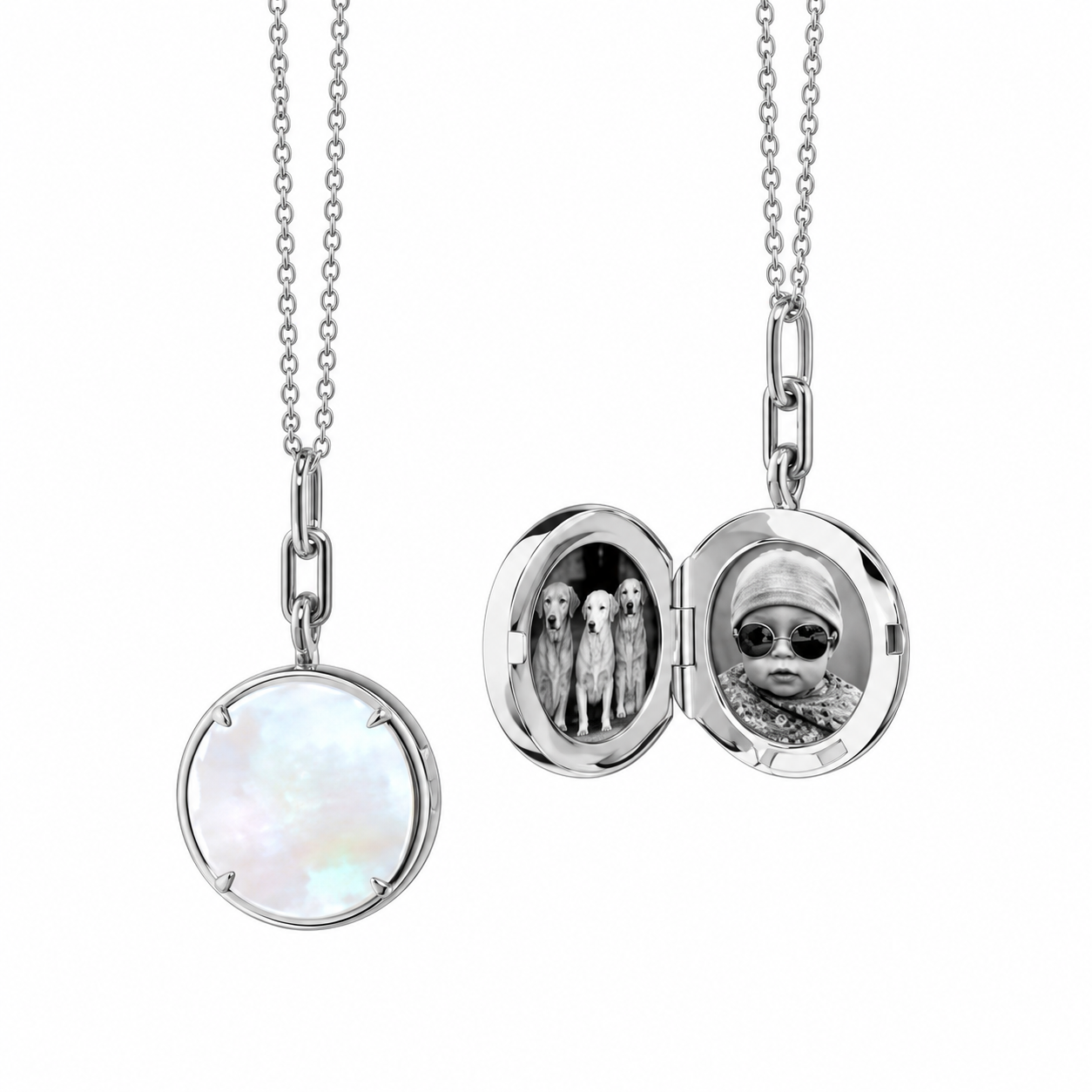 "Brooke" Slim Sterling Silver Locket Necklace by Monica Rich Kosann