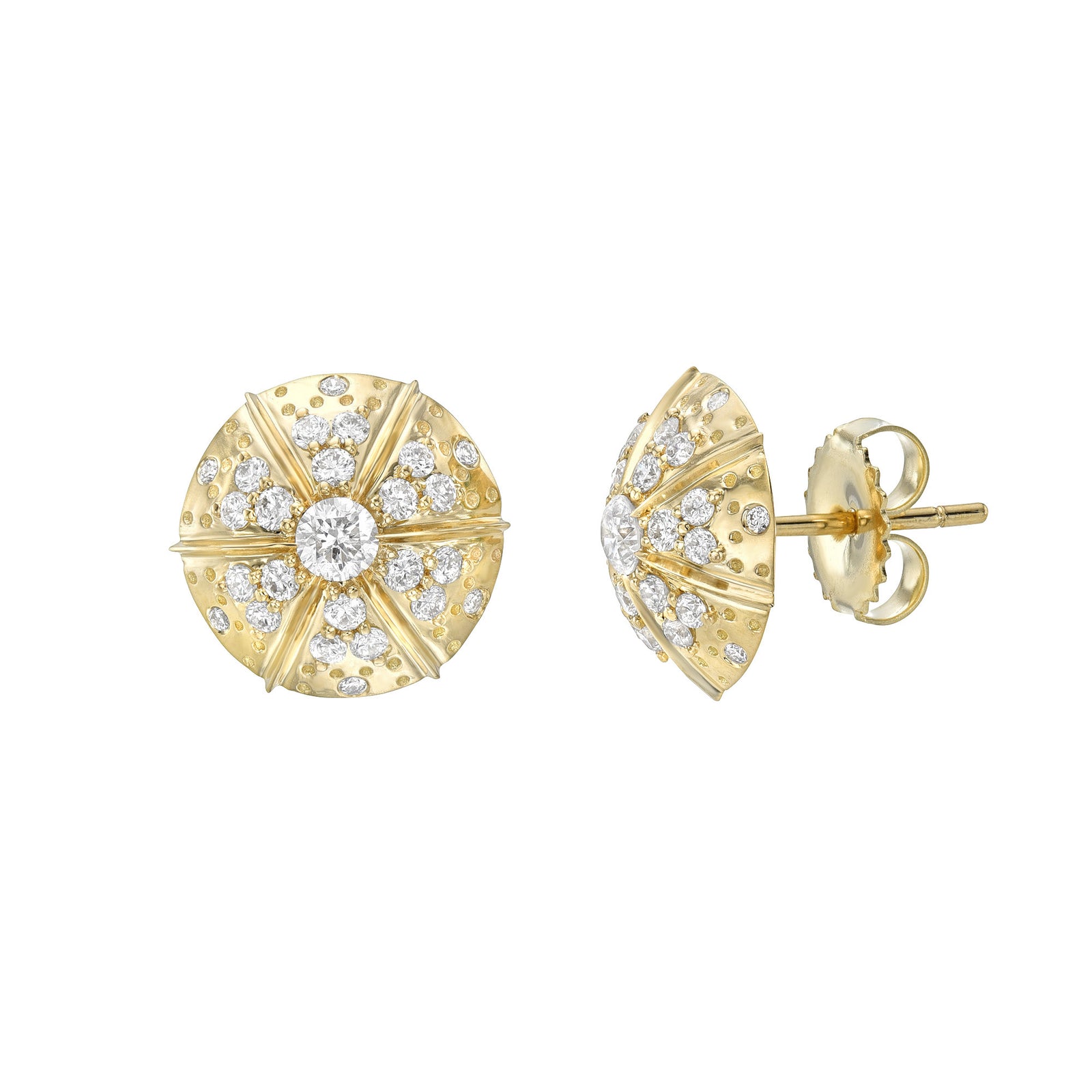 Diamond Button Earrings by Meredith Young available at Talisman Collection Fine Jewelers in El Dorado Hills, CA and online