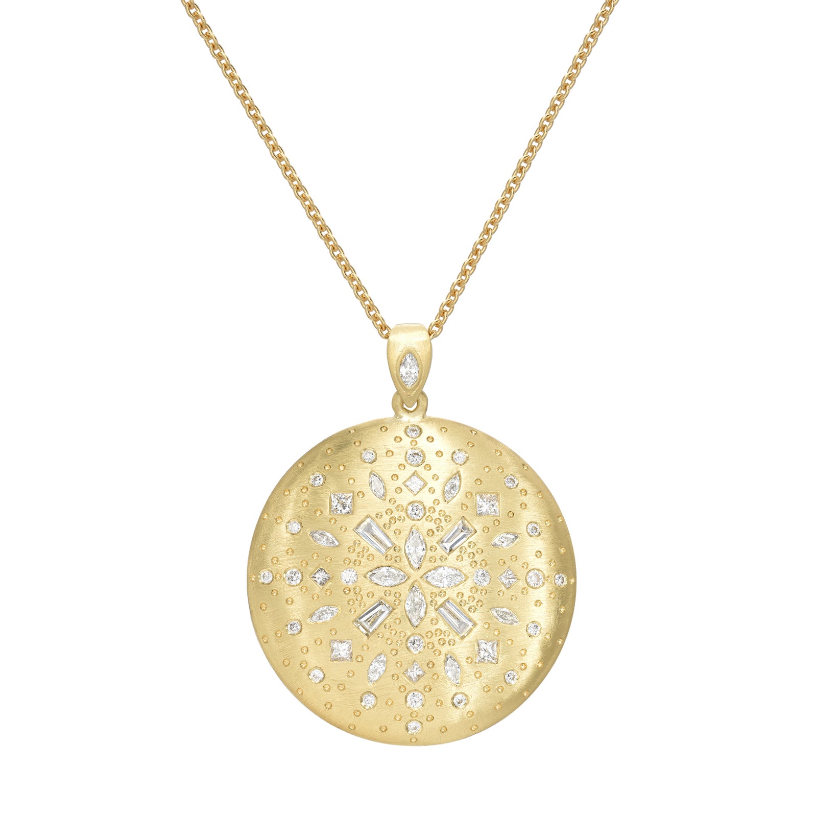 Diamond Chaos Medallion Pendant by Meredith Young available at Talisman Collection Fine Jewelers in El Dorado Hills, CA and online