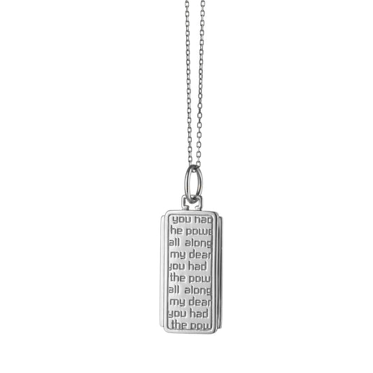 Dorothy Medallion Necklace by Monica Rich Kosann available at Talisman Collection Fine Jewelers in El Dorado Hills, CA and online. "You had the power all along my dear." It's true! The "Dorothy" sterling silver medallion is a magical and uplifting symbol for you, a pal or loved one who believes anything is attainable. The 1” charm made of sterling silver hangs on an 18” Mini Diamond-Cut Chain with a loop at 16” and 17”.