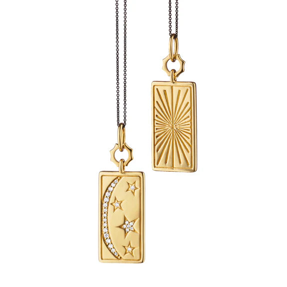 Sun, Moon and Stars Diamond Tag Charm by Monica Rich Kosann