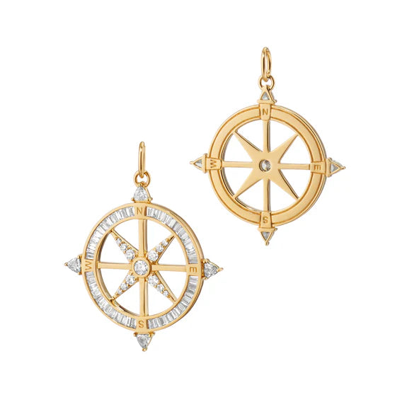 Adventure Diamond Compass Charm by Monica Rich Kosann