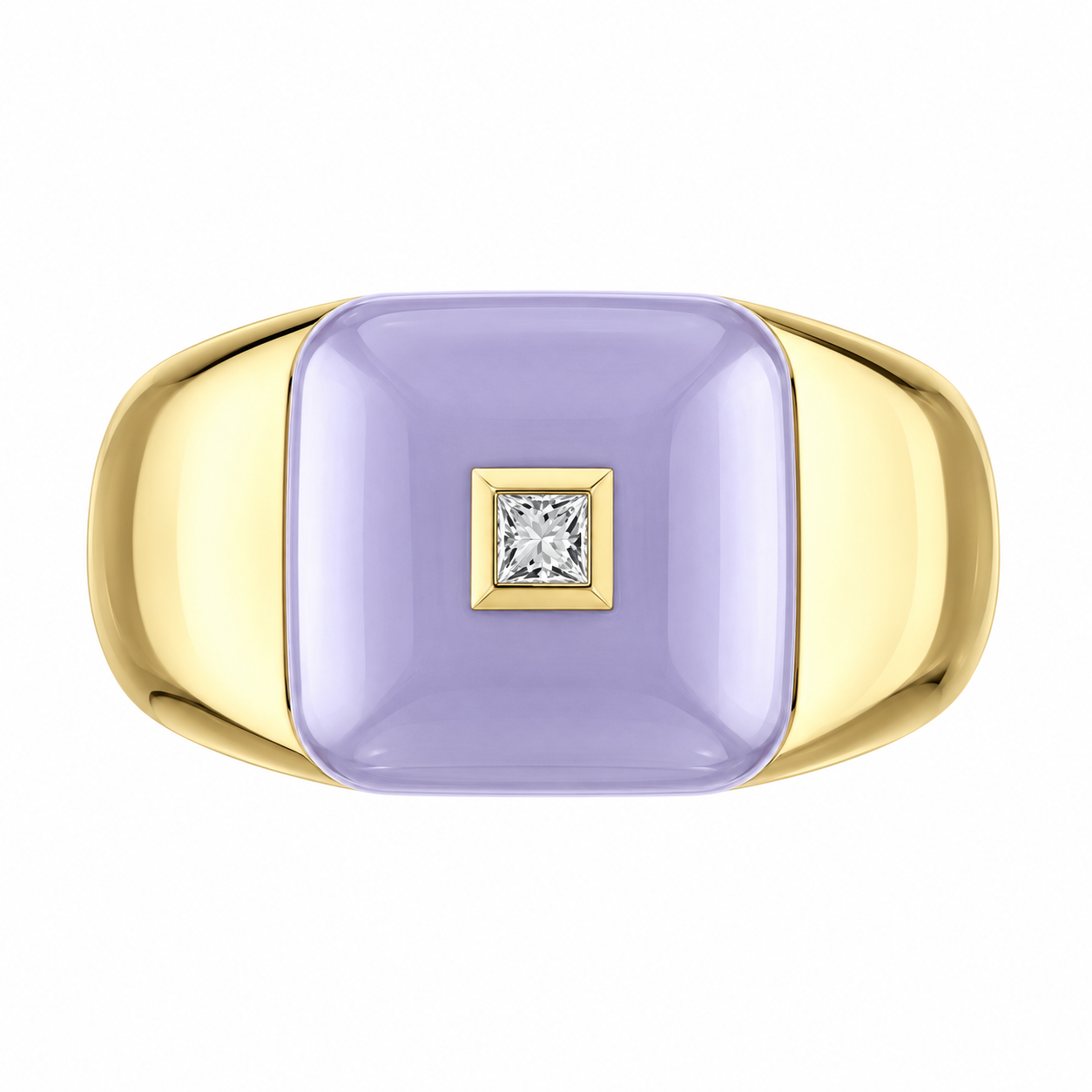 Chalcedony Sugarloaf Ring by Meredith Young