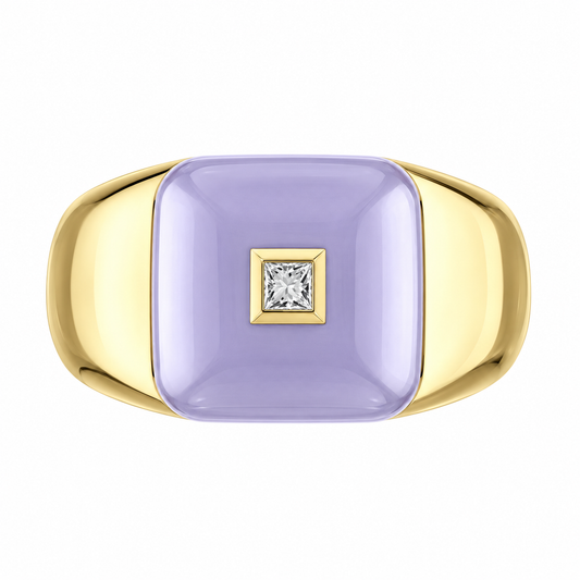 Chalcedony Sugarloaf Ring by Meredith Young