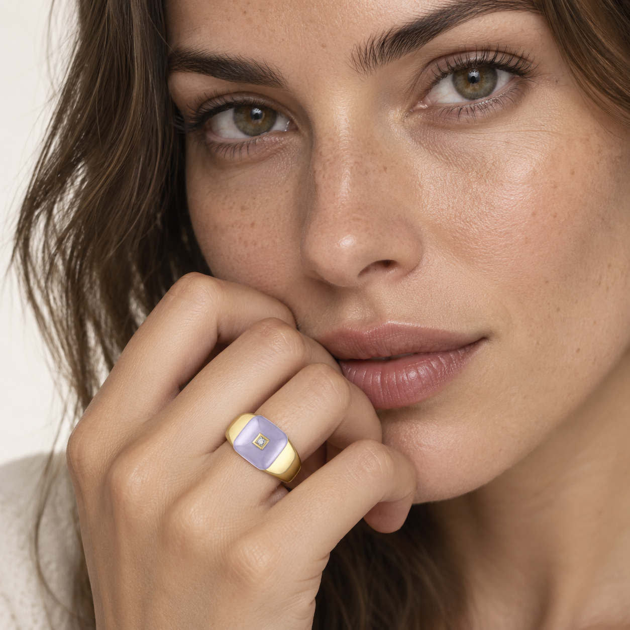 Chalcedony Sugarloaf Ring by Meredith Young