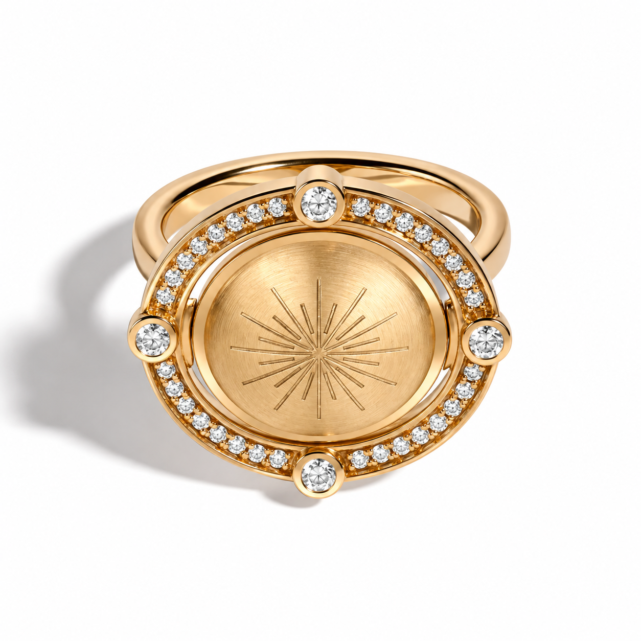 Compass Reverse Ring by Mined + Found