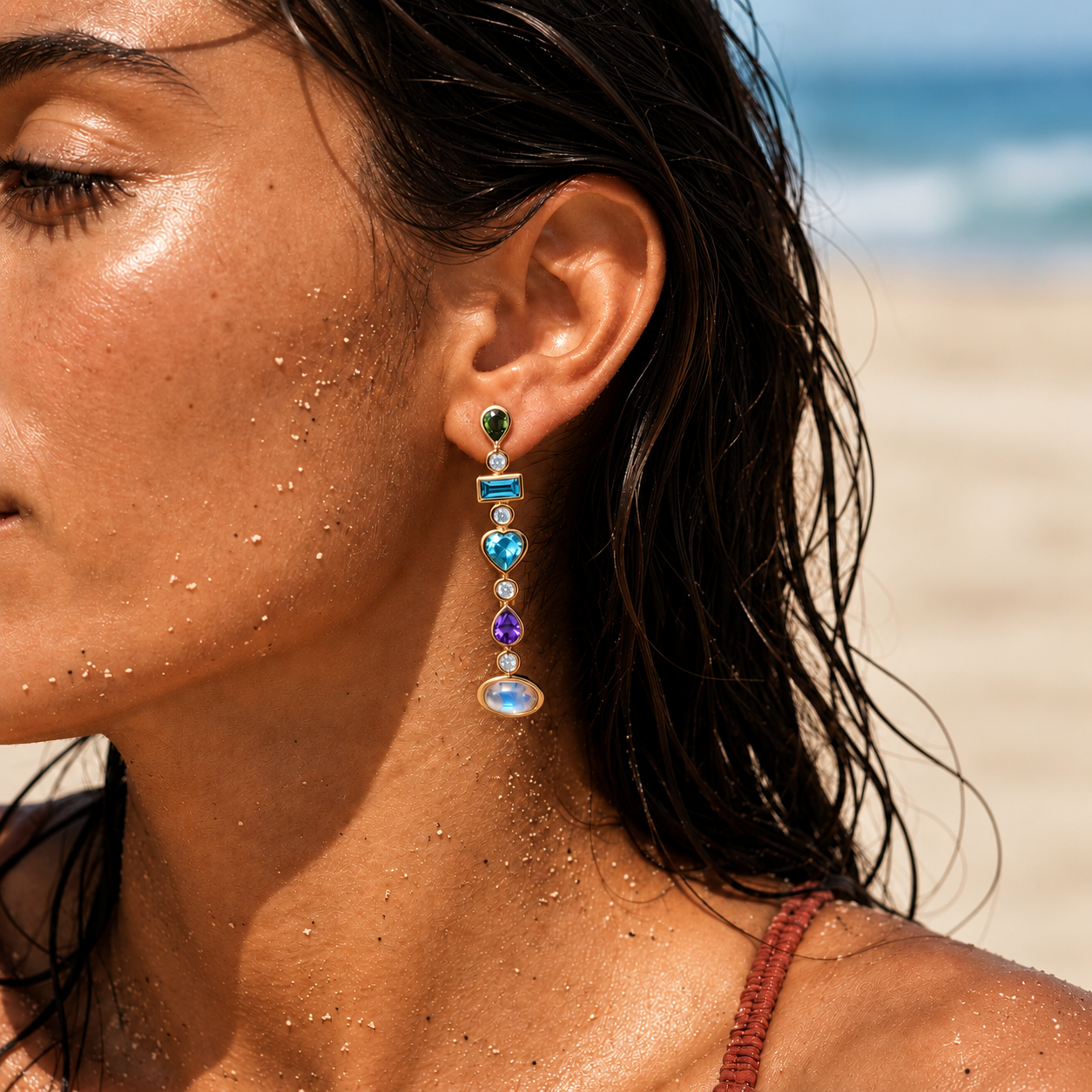 Confetti Reverse Earrings by Mined + Found