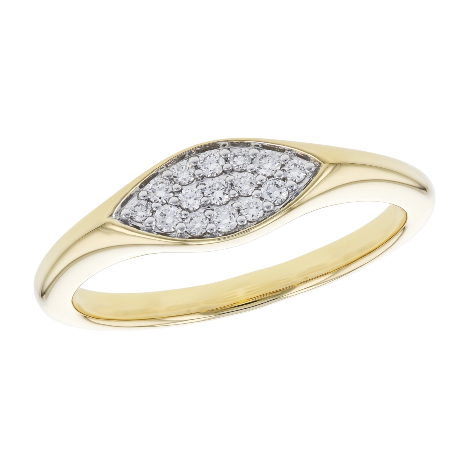 Pave Diamond Marquis Ring