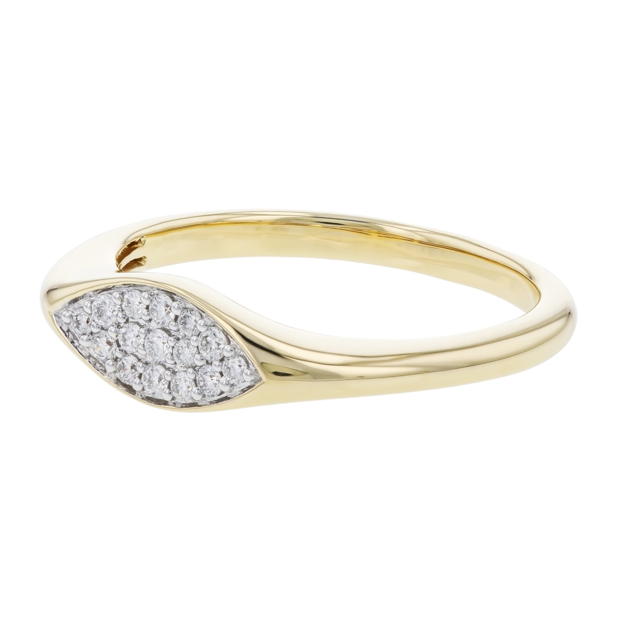Pave Diamond Marquis Ring