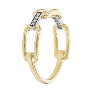 Gold & Diamond Link Band