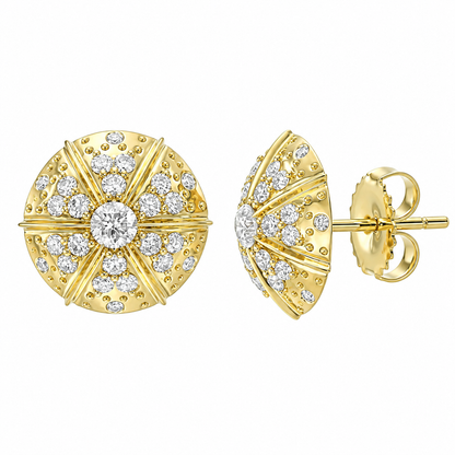 Diamond Button Earrings by Meredith Young