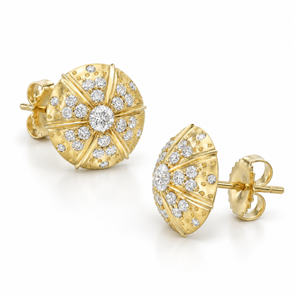 Diamond Button Earrings by Meredith Young