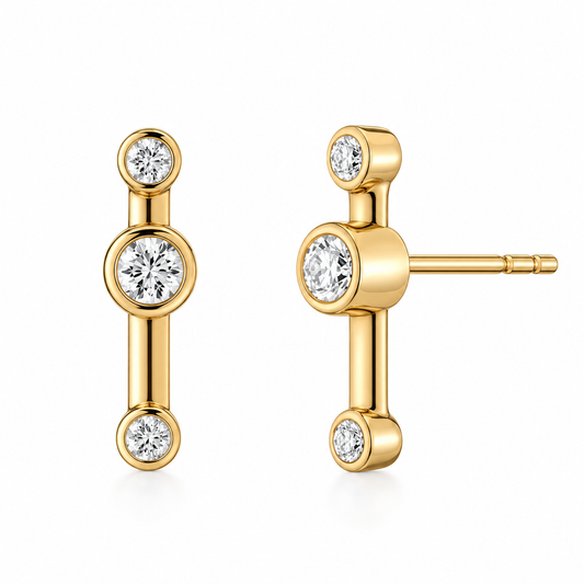 Diamond Crossroad Stud by Mined + Found