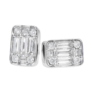 Baguette Diamond Stud Earrings