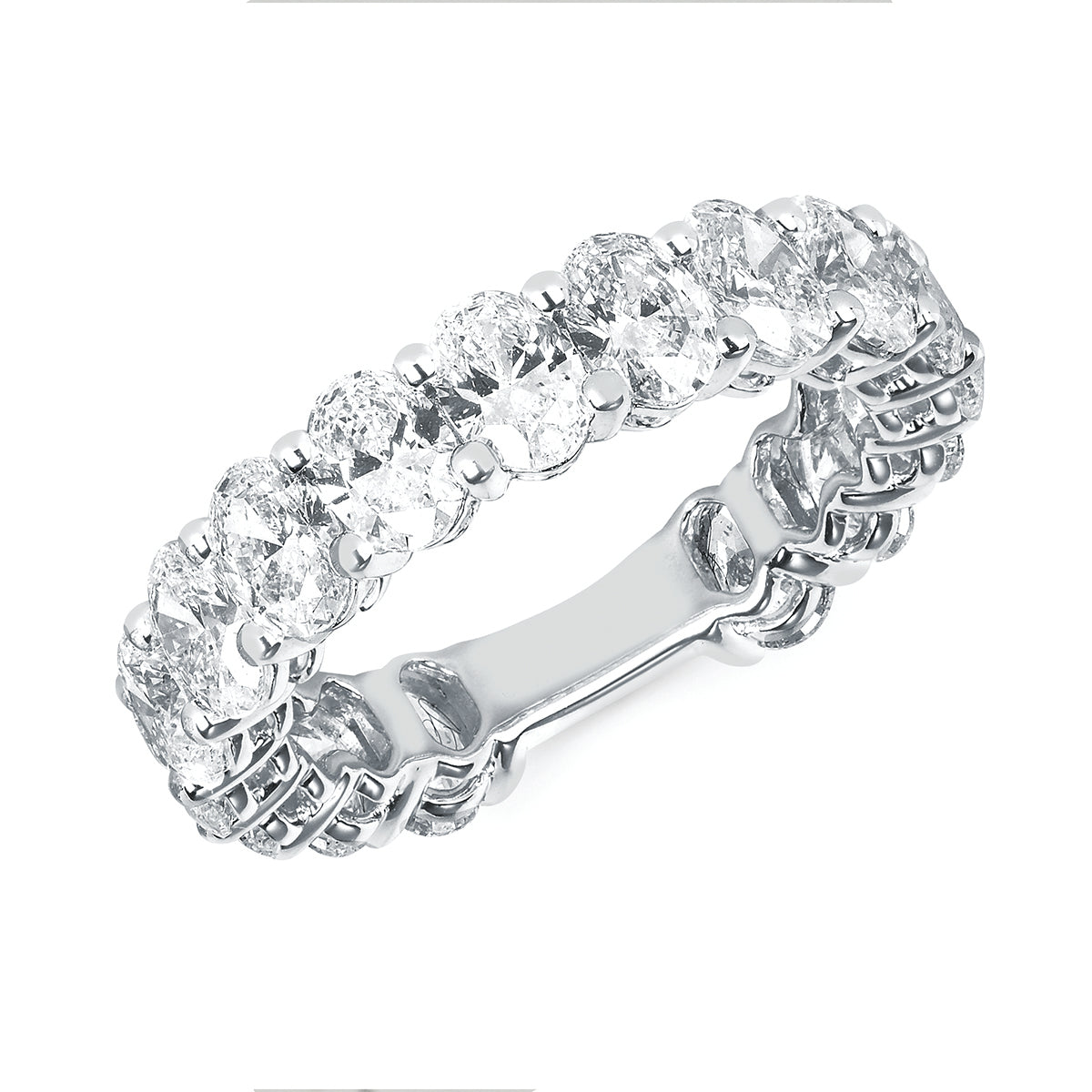 Oval Cut Diamond White Gold Eternity Ring