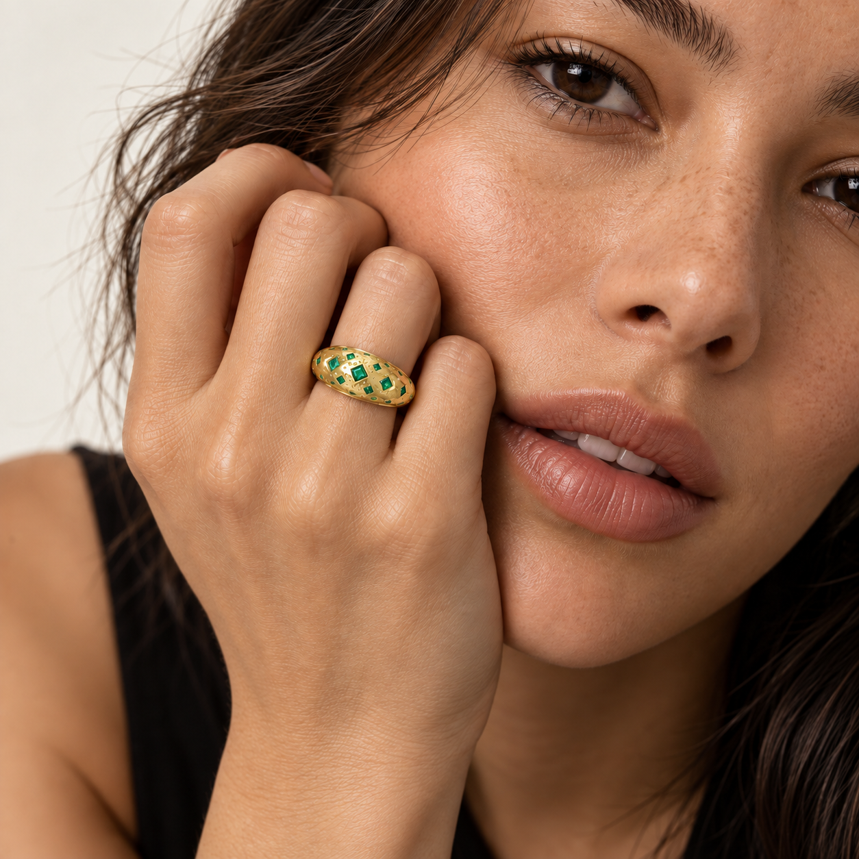 Emerald Chaos Ring by Meredith Young
