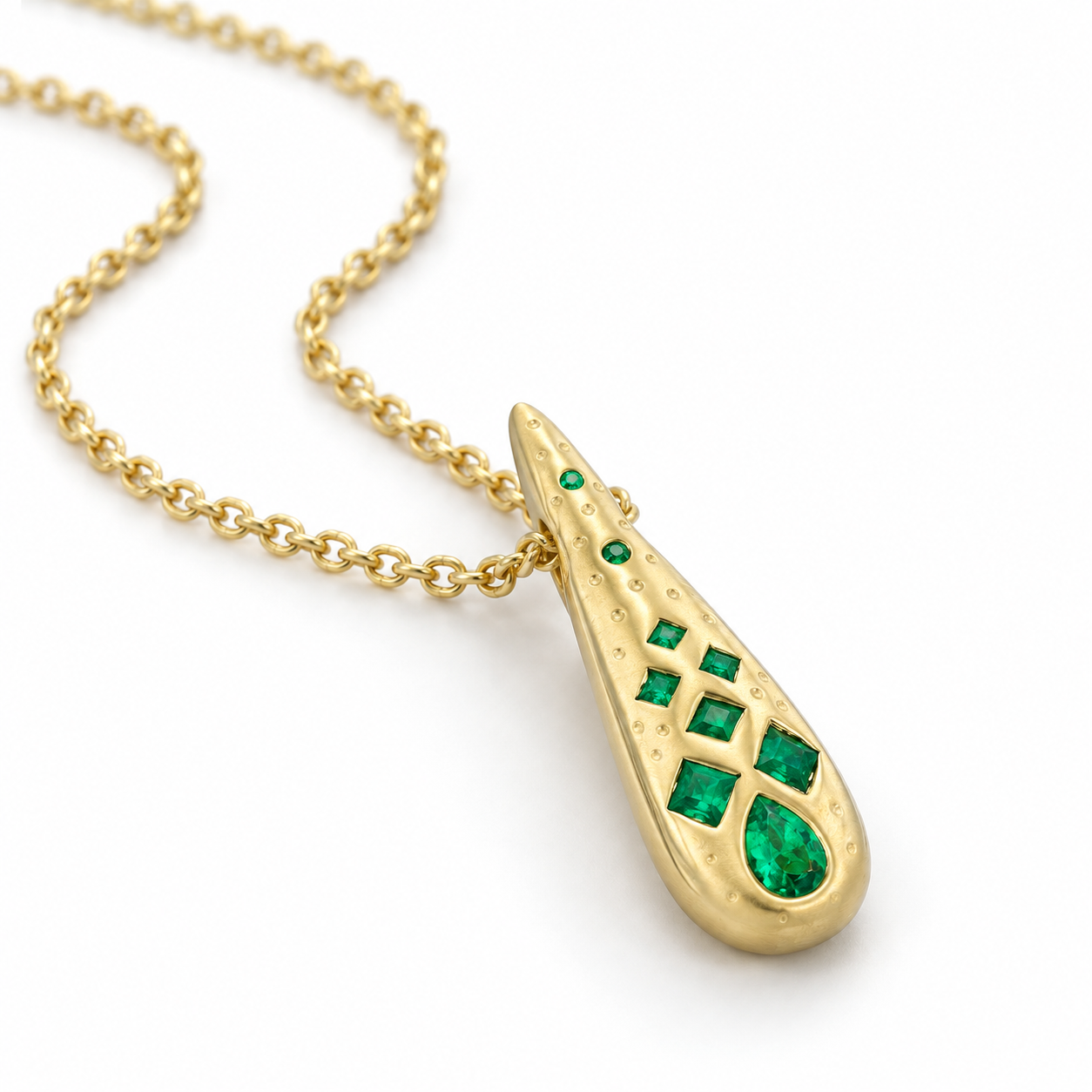 Emerald Drop Necklace by Meredith Young