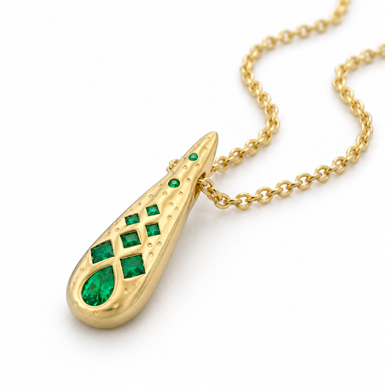 Emerald Drop Necklace by Meredith Young