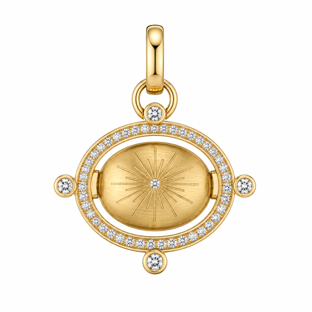 Fire Opal Compass Pendant by Mined + Found