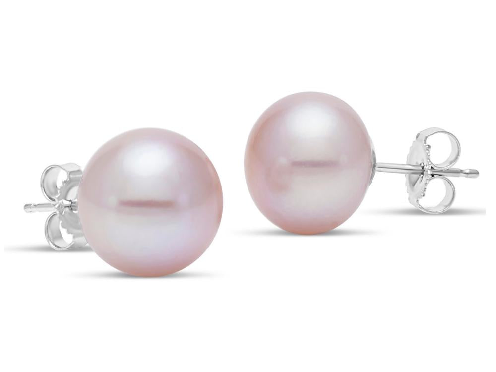 Pink Button Freshwater Pearl Stud Earrings by Mastoloni available at Talisman Collection Fine Jewelers in El Dorado Hills, CA and online.These pink freshwater pearl stud earrings offer a soft, sweet touch to your look. Set on 14k white gold posts, the 9.5–10mm button pearls bring a delicate pop of color with their natural blush hue. Simple yet charming, they’re the perfect go-to pair for adding a hint of warmth to any outfit, whether you’re dressing up or keeping it casual. 