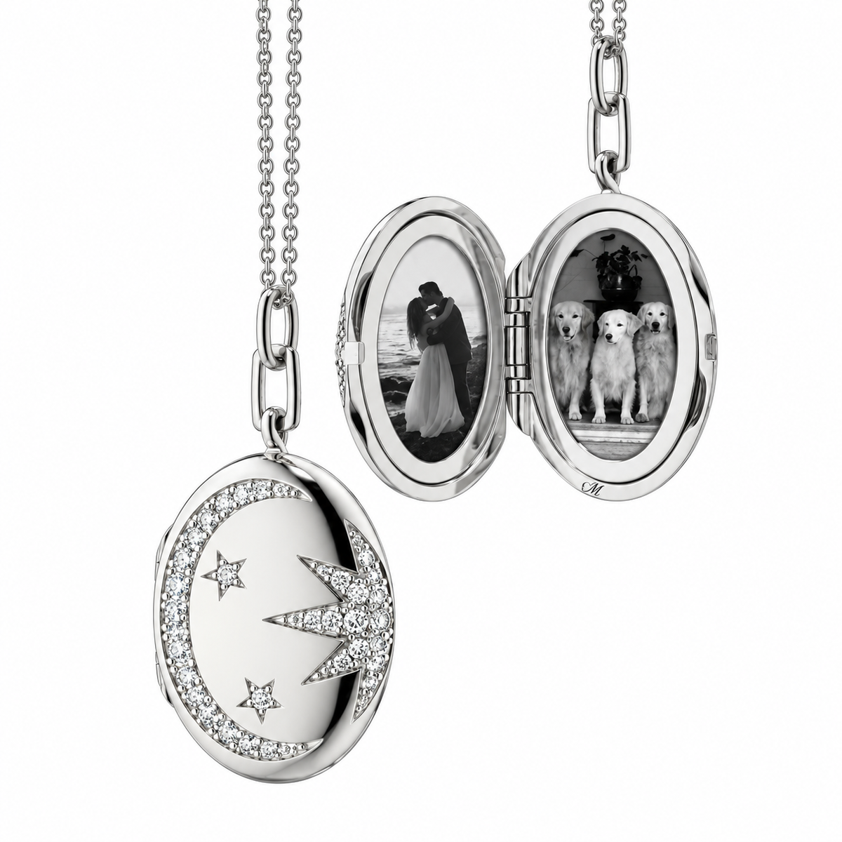 Galaxy Locket with White Sapphires by Monica Rich Kosann