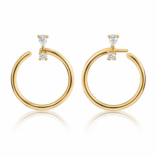 Galaxy Wrap Diamond Hoop Earrings by Monica Rich Kosann