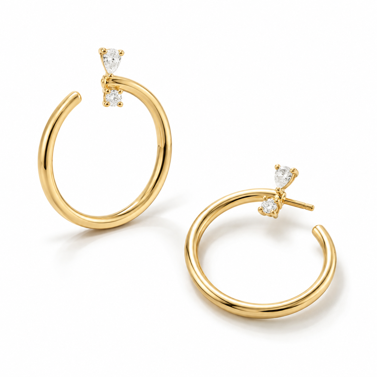 Galaxy Wrap Diamond Hoop Earrings by Monica Rich Kosann