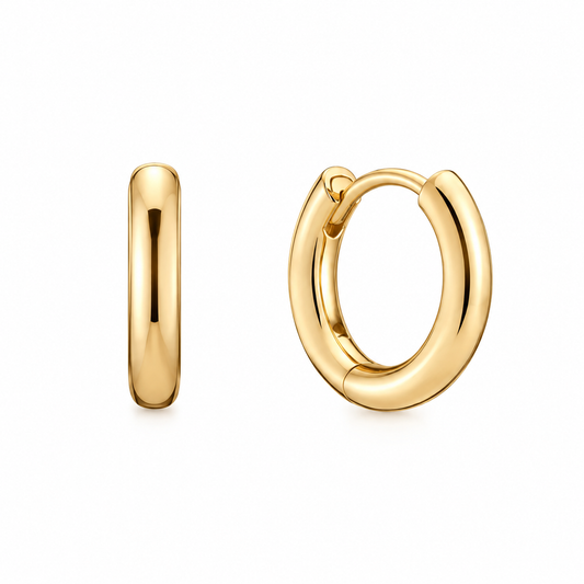 Gold Mini Hoops by Mined + Found