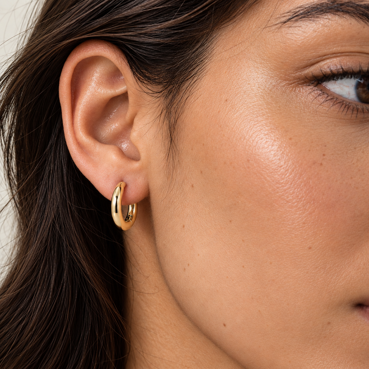 Gold Mini Hoops by Mined + Found