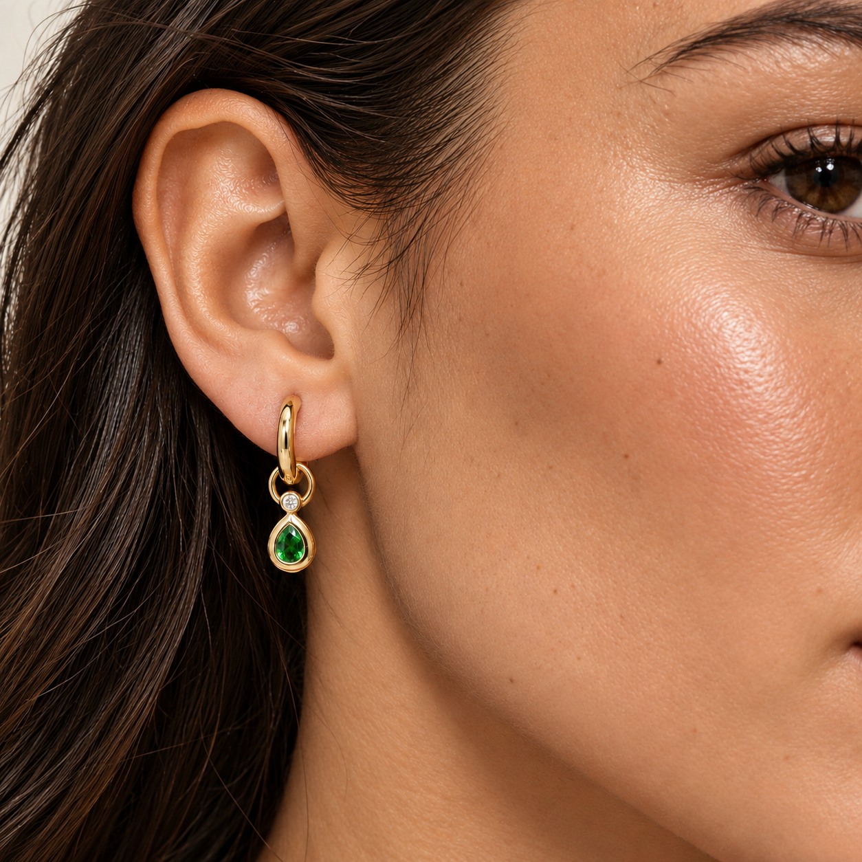 Gold Mini Hoops by Mined + Found