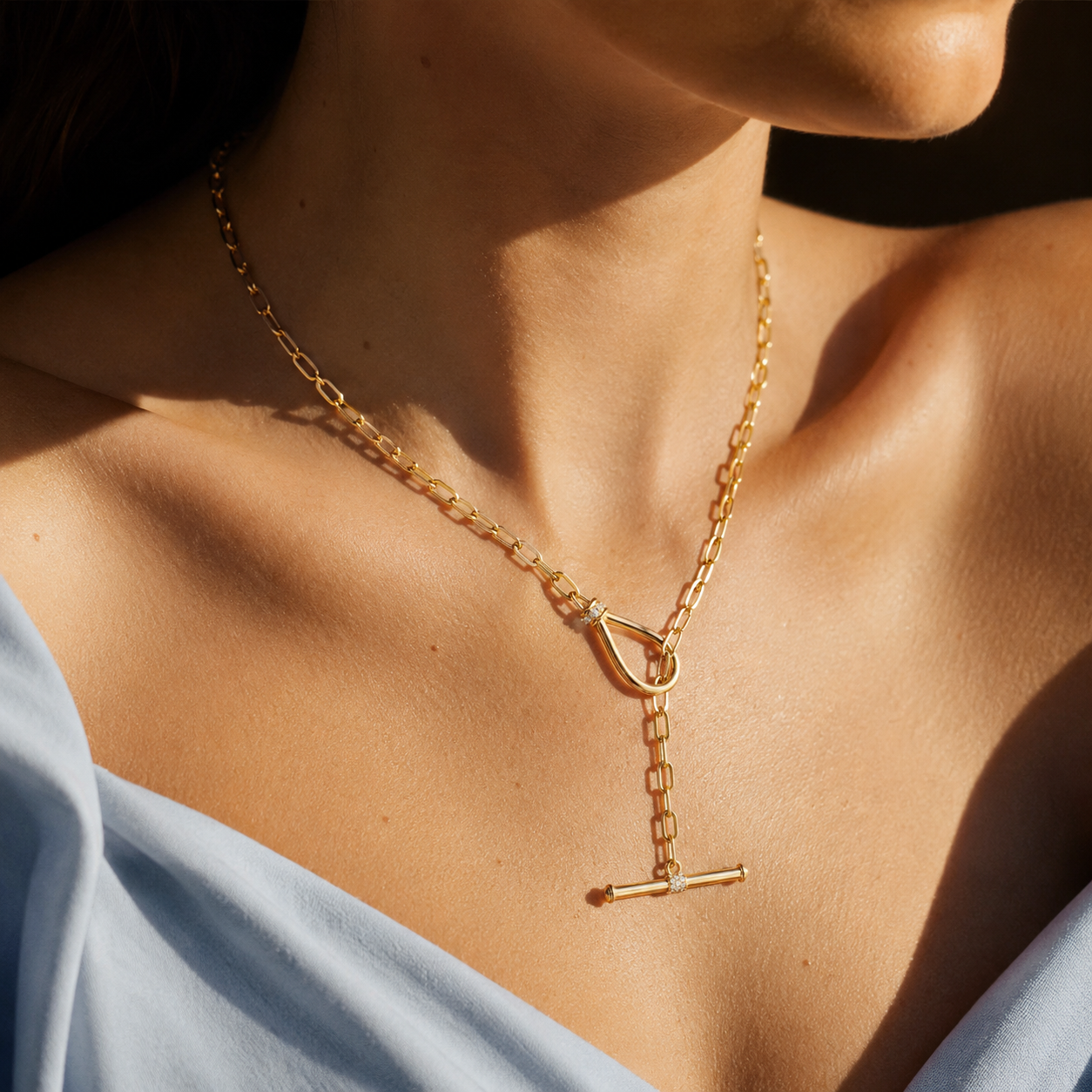 Gold Toggle Necklace by Penny Preville