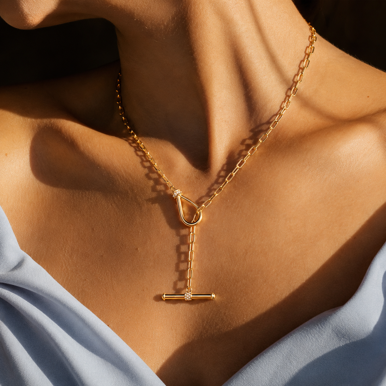 Gold Toggle Necklace by Penny Preville