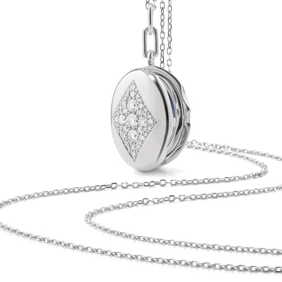 White Sapphire Art Deco Charlotte Locket by Monica Rich Kosann