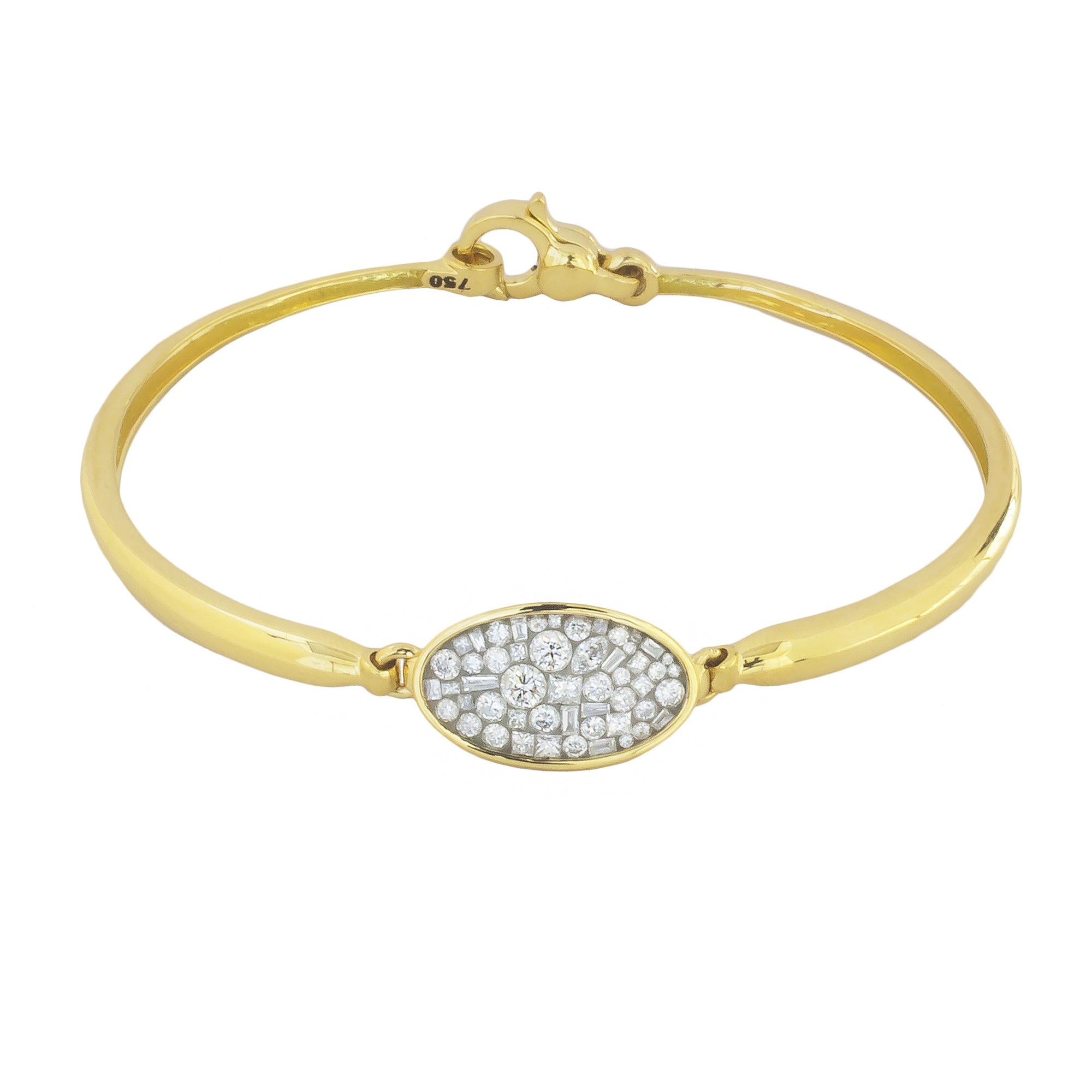 Ice Pod Diamond Bracelet by Pleve available at Talisman Collection Fine Jewelers in El Dorado Hills, CA and online. Specs: .75 cttw white diamonds, 18k yellow gold.
