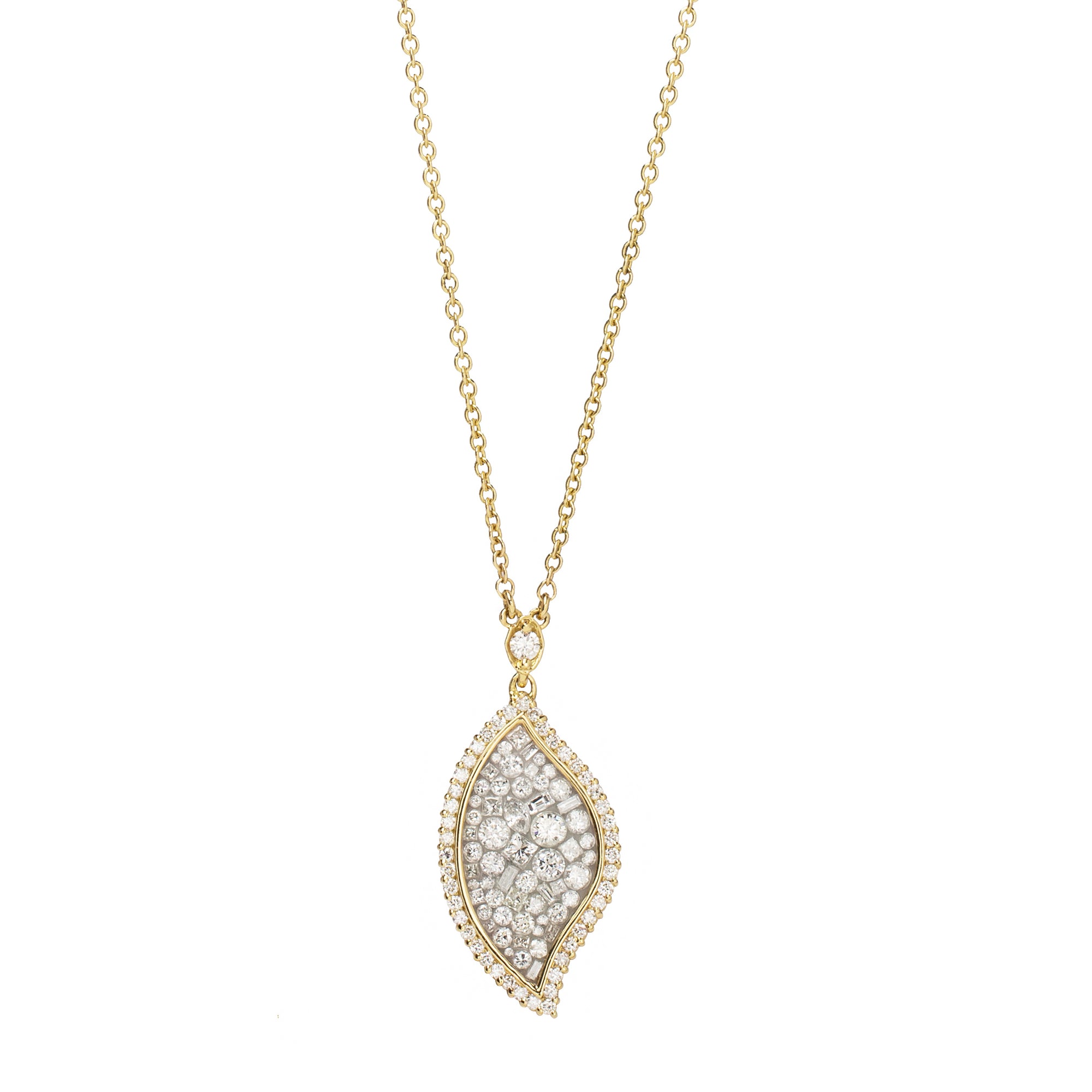 -Ice Mini Flame Diamond Necklace