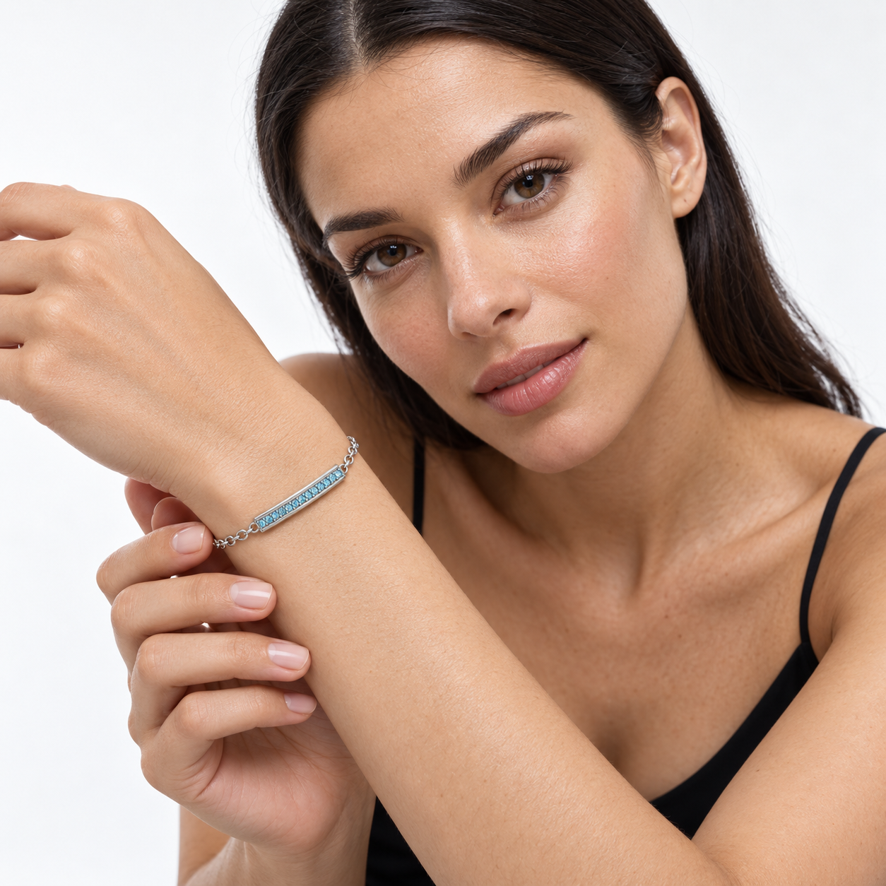 "I Love You More" Aquamarine Poesy Bracelet by Monica Rich Kosann