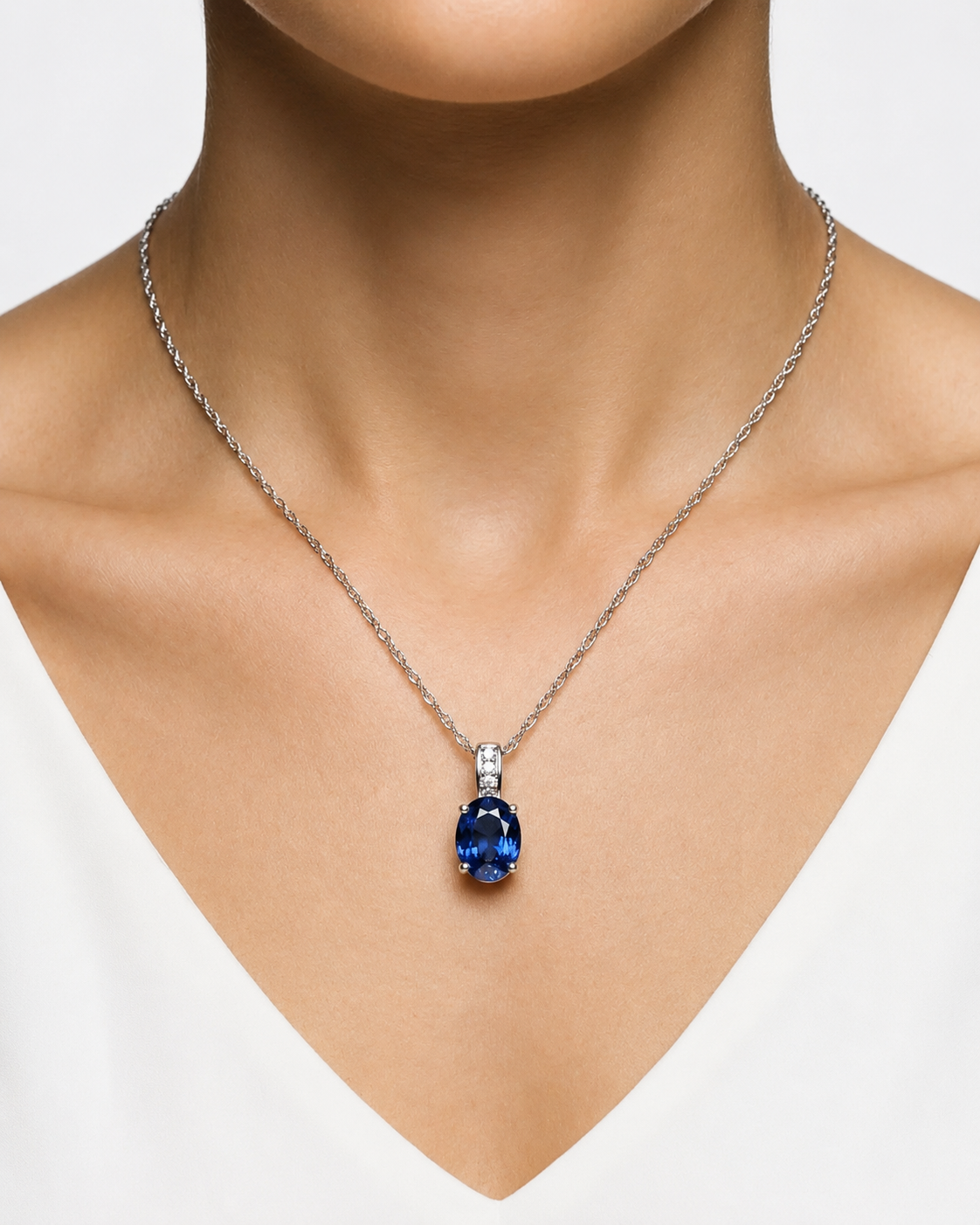 LALI Sapphire & Diamond Pendant Necklace