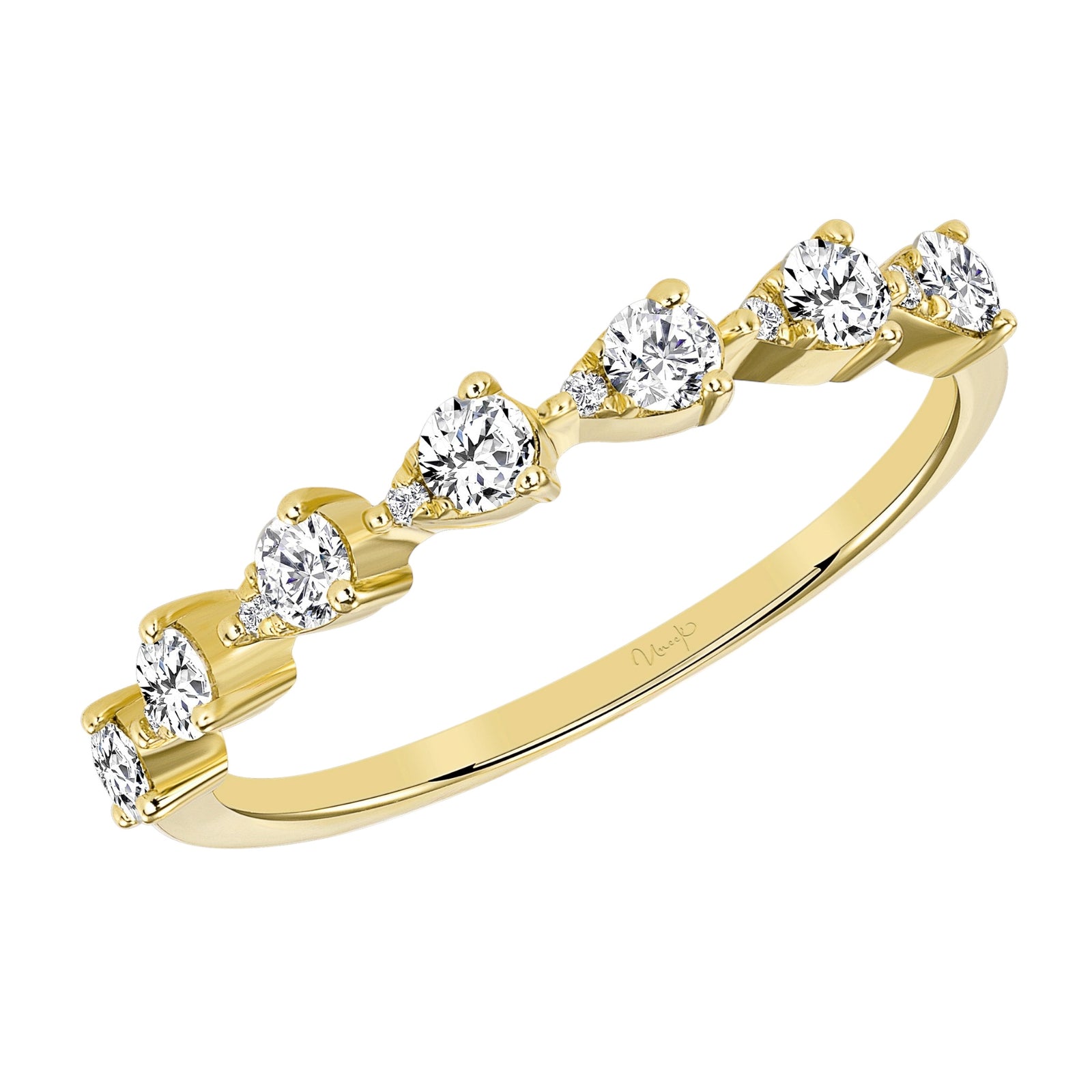 Pear-Cut Diamond Half Eternity Band