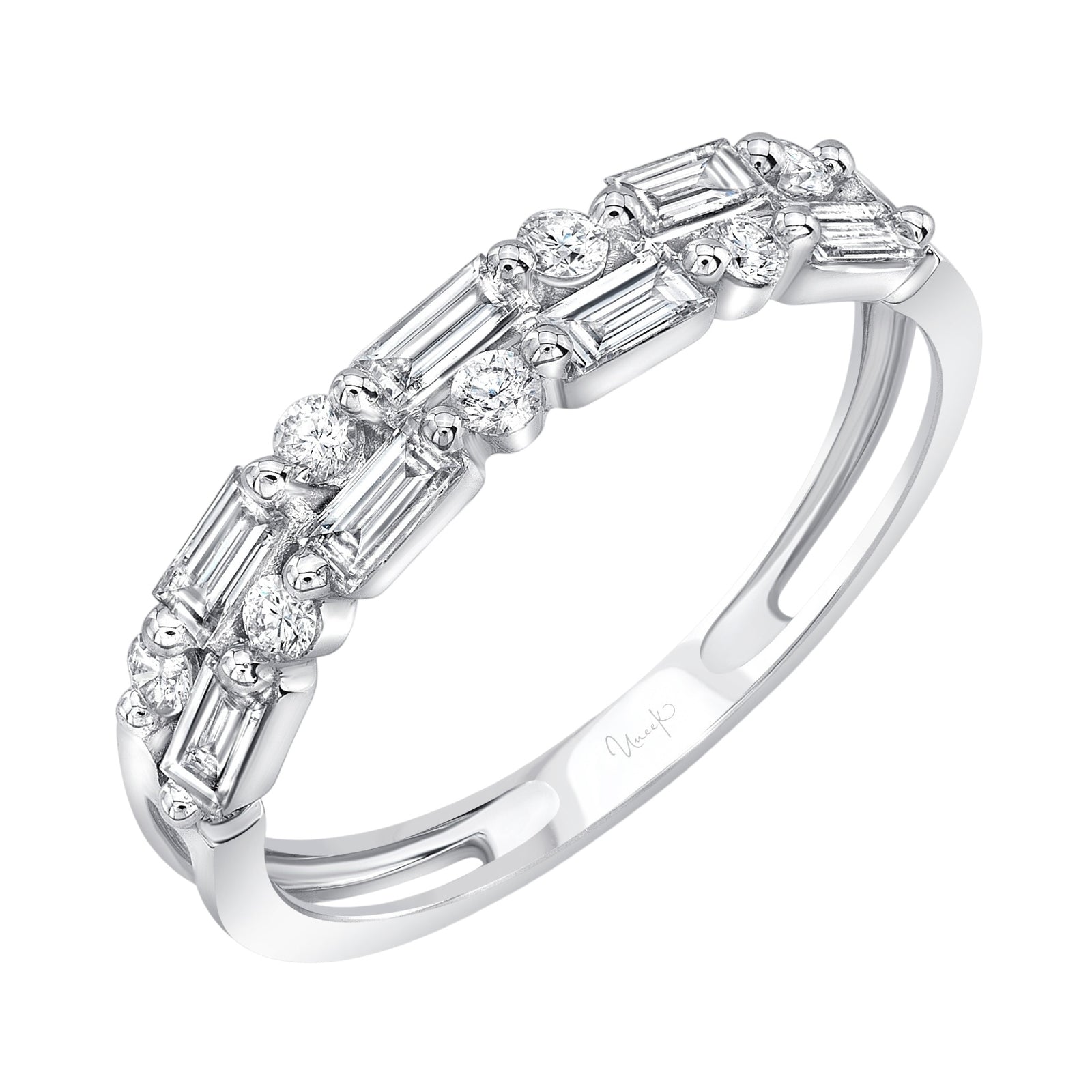 Stacked Diamond Baguette Band