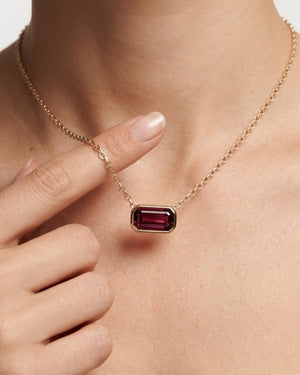 Rhodolite Lace Pendant by Mined + Found